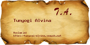 Tunyogi Alvina névjegykártya